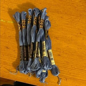 14 DMC Embroidery Floss in color 322 (blue)